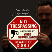 Beware of dogs no trespassing sign