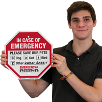 Visual Warning: Save Our Pets in Emergency