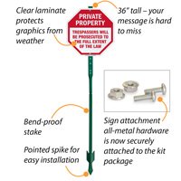 Lawnboss sign for trespassers