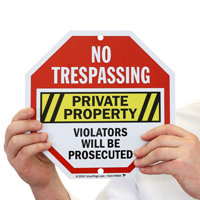 Private Property No Trespassing Sign