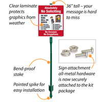  No Soliciting Sign and Stake Kit