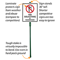 LawnBoss sign: No door-to-door soliciting