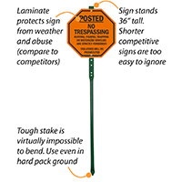 LawnBoss Warning Sign - Prosecution Notice