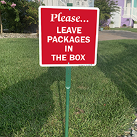 Parcel drop-off location notice