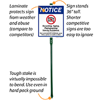 No Recording Allowed LawnBoss Sign