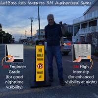 Reflective portable parking lot signs