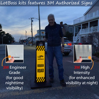 Reflective portable parking lot signs