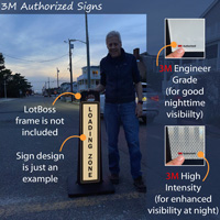 High Visibility Adhesive Label  Lot Loading Zone