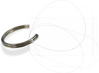 Lightweight Split Metal Key Rings (Packs of 100)