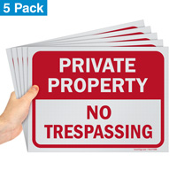 Temporary No Trespassing Sign