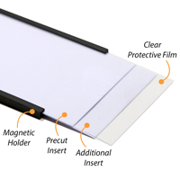 Label Display Holder with Magnetic C-Channel