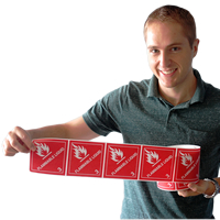 Flammable Liquid Vinyl DOT HazMat Labels (500/Roll)