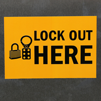 Handy lockout Labels give warning just when needed.