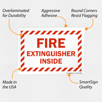 Fire extinguisher located inside