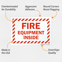 Fire equipment inside label