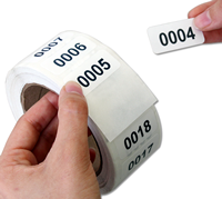 Consecutive Numbered on Roll Labels