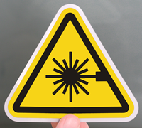 ISO W004 Triangle Laser Beam Labels