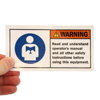 Safety Label: Read Instructions
