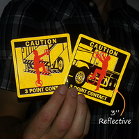 Caution - 3 Point Contact Label