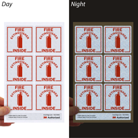 Fire extinguisher inside label set