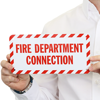 Fire Department Connection Reflective Label