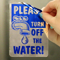 Conserve Water Label