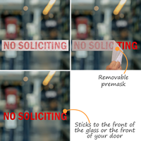 No Soliciting Vinyl Die Cut Glass Window Decals