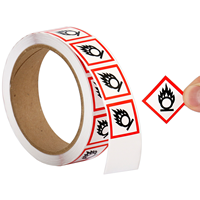 Global Harmonized System Flame Pictogram Label