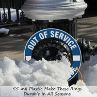 Blue Fire Hydrant Marker: Out of Service