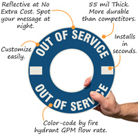 Fire Hydrant Marker: Out of Service (Blue)