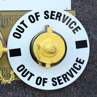 White hydrant marker