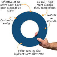 Blank marker for blue fire hydrant