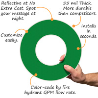 Green Fire Hydrant Identification Marker