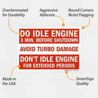 Engine idle for 3 minutes before shutdown label