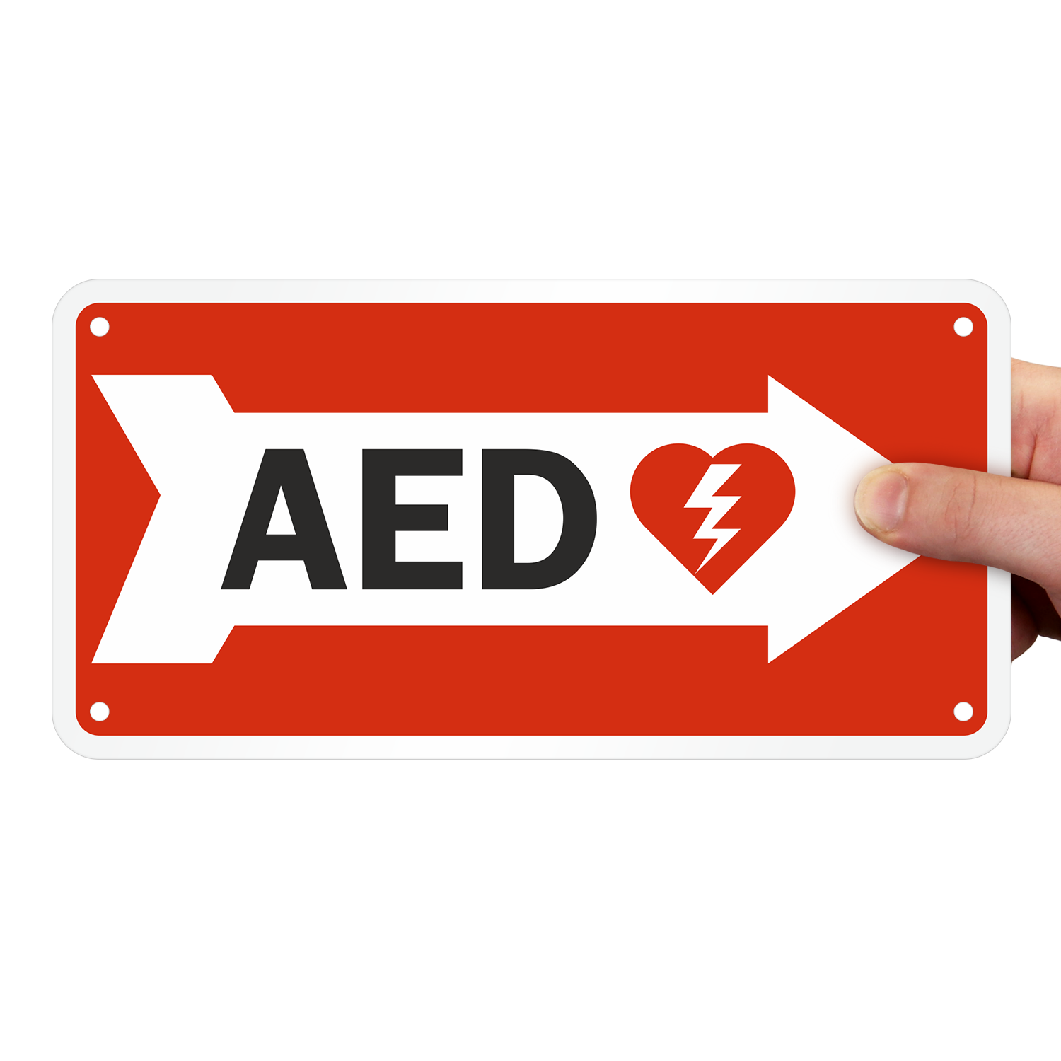 AED Right Arrow Label