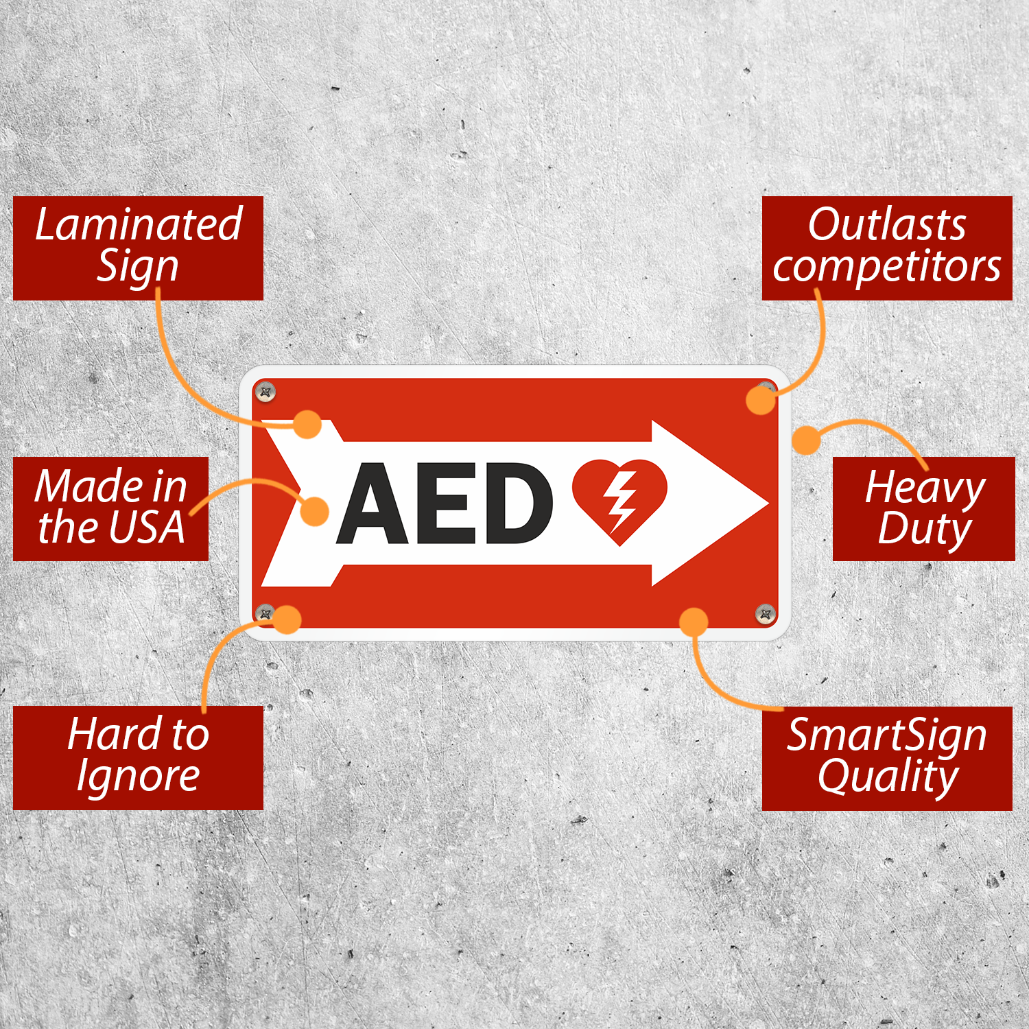 AED Directional Labe