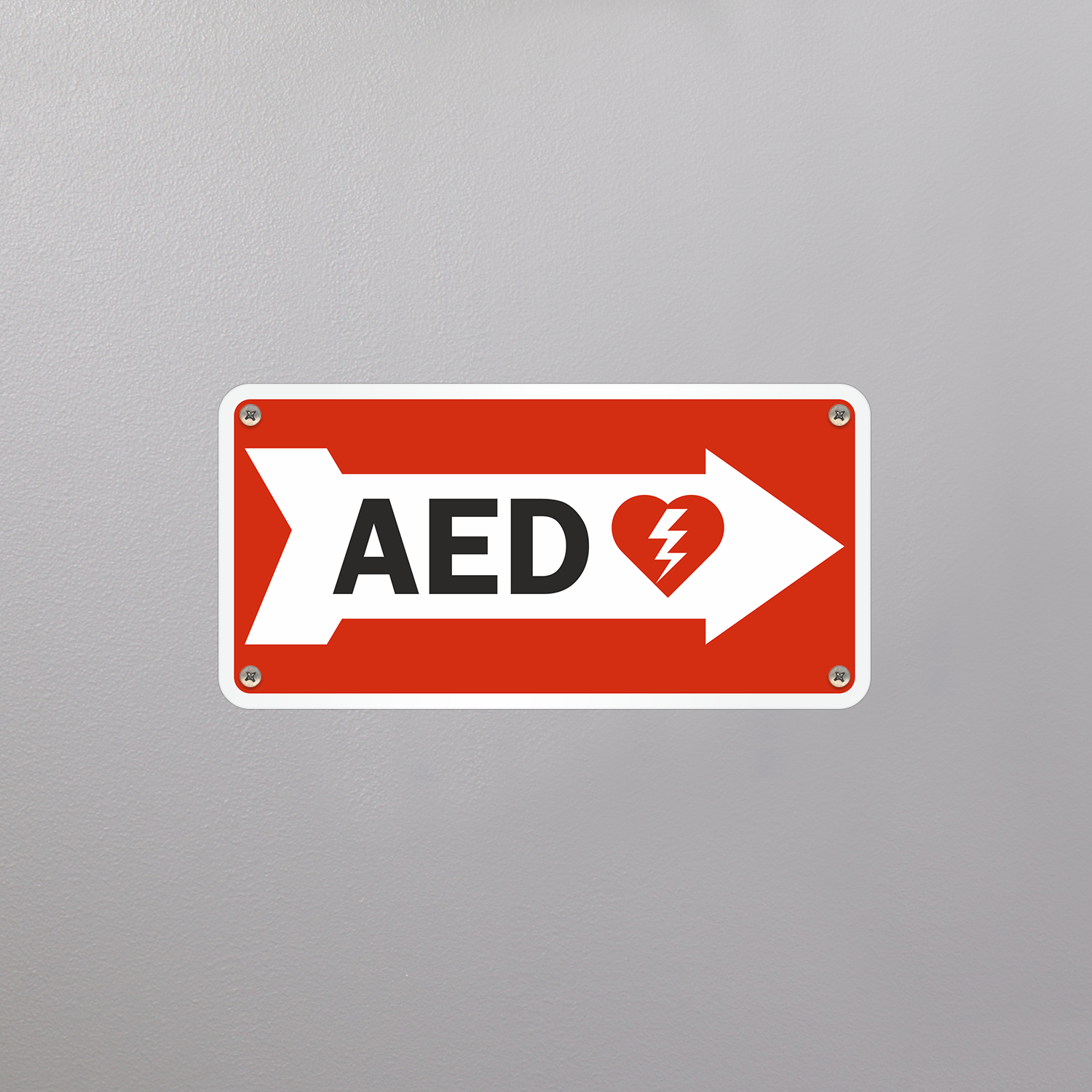 Emergency Defibrillator Arrow Labe