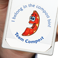 I Belong In The Compost Bin Recycling Stickers
