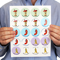 Team Compost Label Sheet, Set Of 20 Stickers