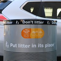 Non Recyclable Waste, Vinyl Recycling Stickers with Symbol