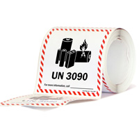 Lithium Battery Shipping Caution Sign