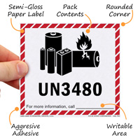 Lithium Battery Shipping Label