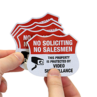 No Soliciting Shield Label Set