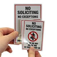 No Soliciting Label Set