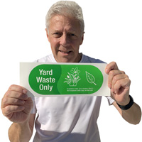 Yard debris recycling decal
