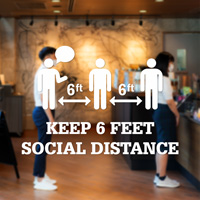 Window Sign for Safe Distancing