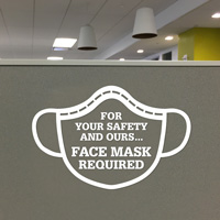 Safety Face Mask Window Decal
