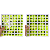 Reflective Numbers/Letters Sticker Set