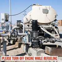 Engine Off During Refueling Label
