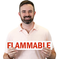 Flammable Safety Label